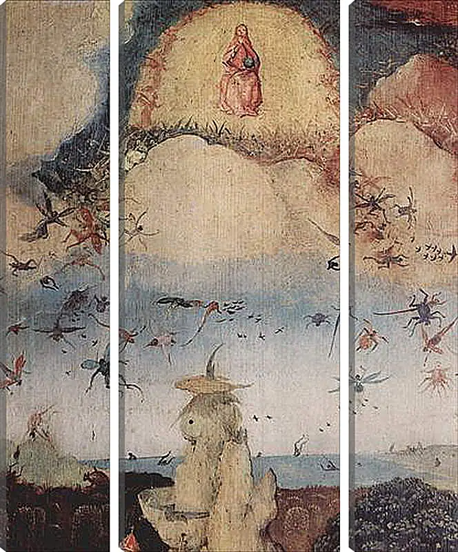 Модульная картина - Haywain, Triptych, left wing-The Earthly Paradise. Иероним Босх