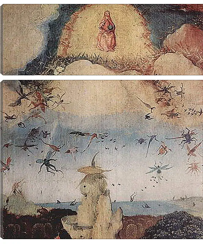 Модульная картина - Haywain, Triptych, left wing-The Earthly Paradise. Иероним Босх