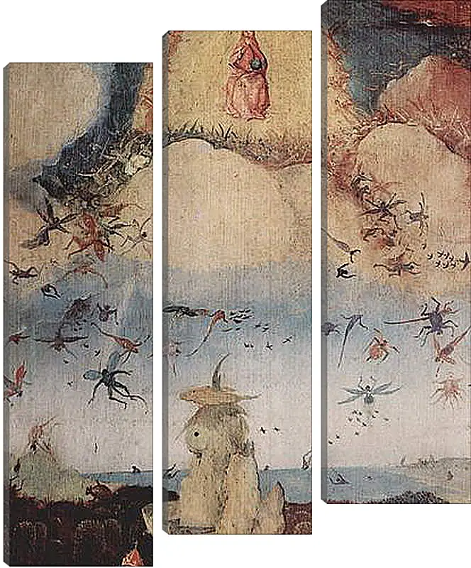 Модульная картина - Haywain, Triptych, left wing-The Earthly Paradise. Иероним Босх