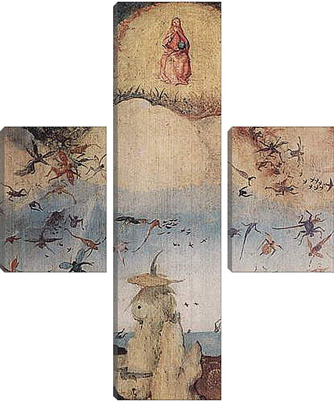 Модульная картина - Haywain, Triptych, left wing-The Earthly Paradise. Иероним Босх
