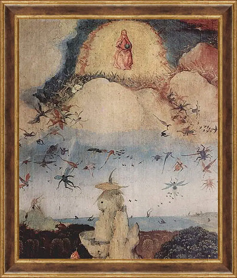 Картина в раме - Haywain, Triptych, left wing-The Earthly Paradise. Иероним Босх