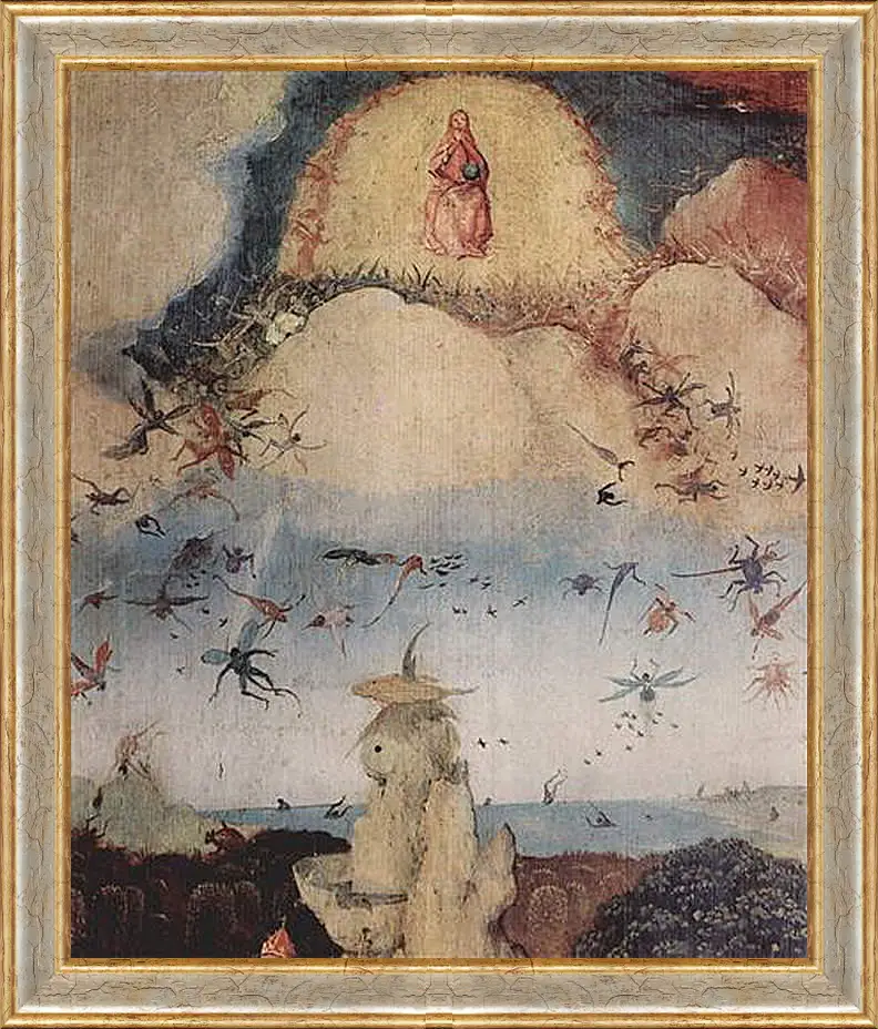 Картина в раме - Haywain, Triptych, left wing-The Earthly Paradise. Иероним Босх