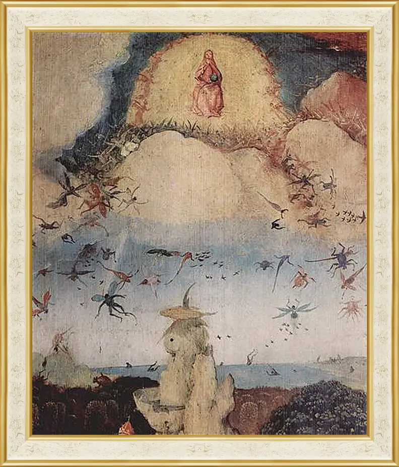Картина в раме - Haywain, Triptych, left wing-The Earthly Paradise. Иероним Босх