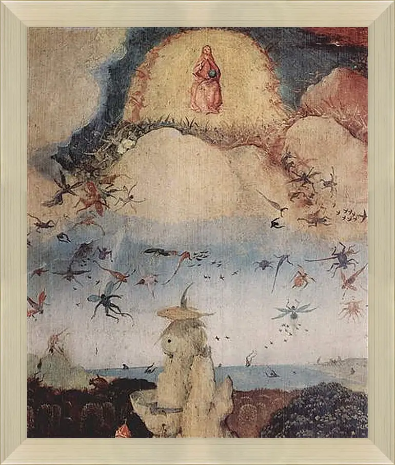 Картина в раме - Haywain, Triptych, left wing-The Earthly Paradise. Иероним Босх