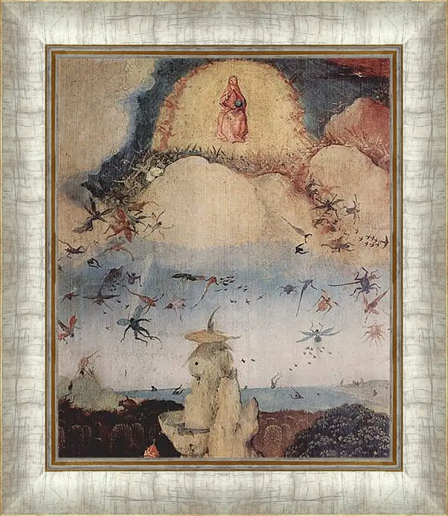 Картина в раме - Haywain, Triptych, left wing-The Earthly Paradise. Иероним Босх