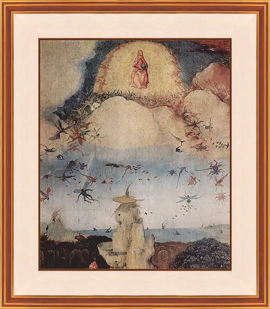 Картина в раме - Haywain, Triptych, left wing-The Earthly Paradise. Иероним Босх