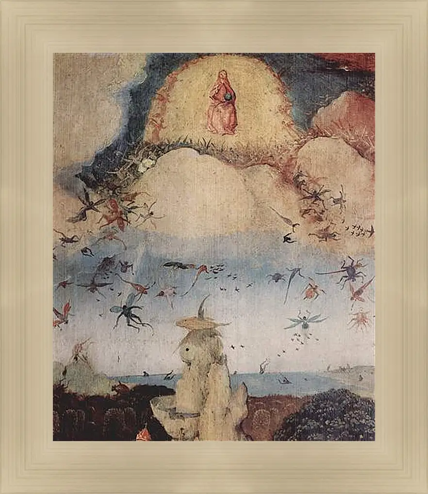 Картина в раме - Haywain, Triptych, left wing-The Earthly Paradise. Иероним Босх