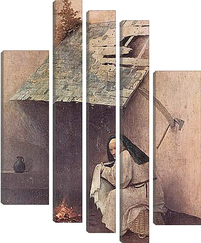 Модульная картина - Epiphanie-Triptychon, linker Flugel - Hl. Petrus und kniender Stifter. Иероним Босх