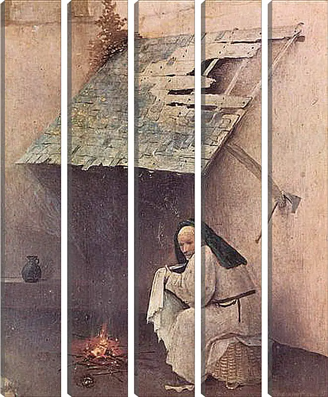 Модульная картина - Epiphanie-Triptychon, linker Flugel - Hl. Petrus und kniender Stifter. Иероним Босх