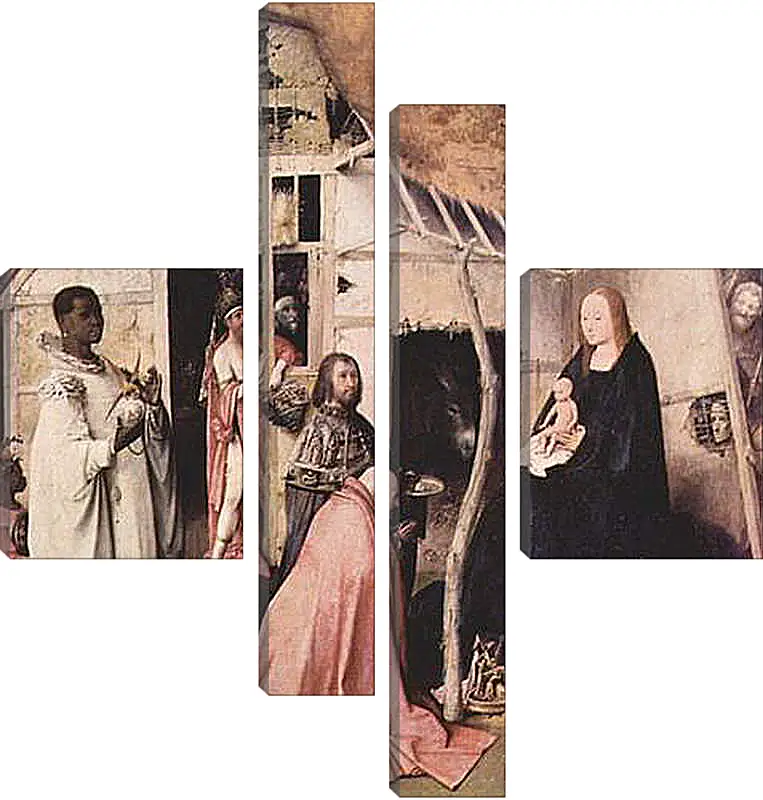 Модульная картина - Epiphanie-Triptychon. Иероним Босх