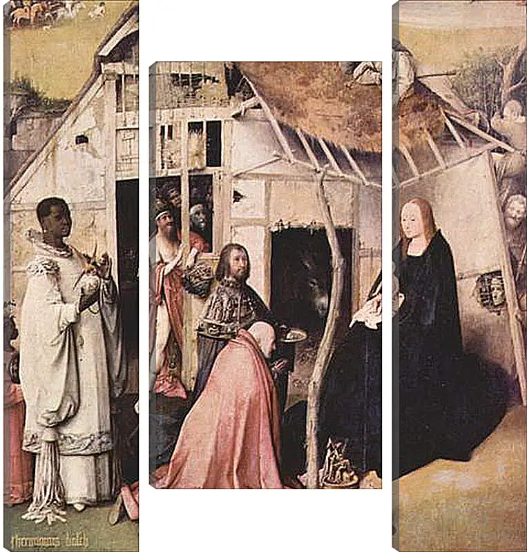 Модульная картина - Epiphanie-Triptychon. Иероним Босх