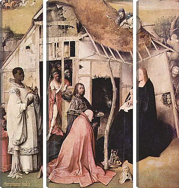 Модульная картина - Epiphanie-Triptychon. Иероним Босх