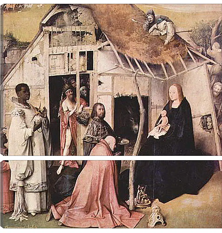 Модульная картина - Epiphanie-Triptychon. Иероним Босх