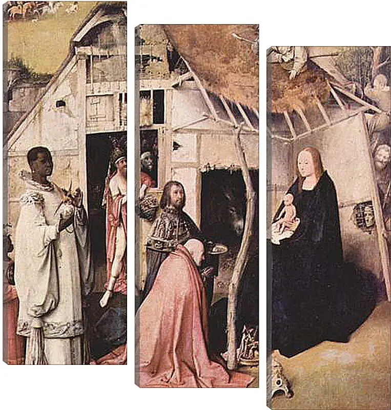 Модульная картина - Epiphanie-Triptychon. Иероним Босх