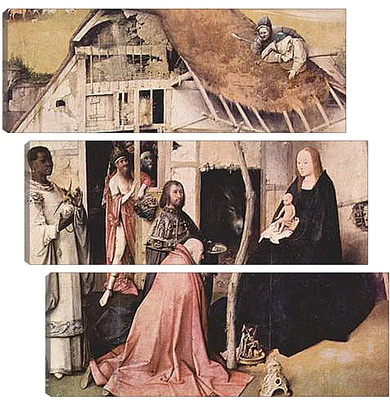 Модульная картина - Epiphanie-Triptychon. Иероним Босх