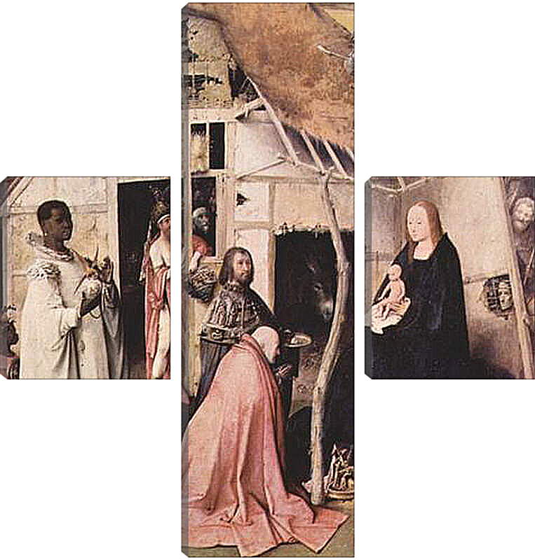 Модульная картина - Epiphanie-Triptychon. Иероним Босх
