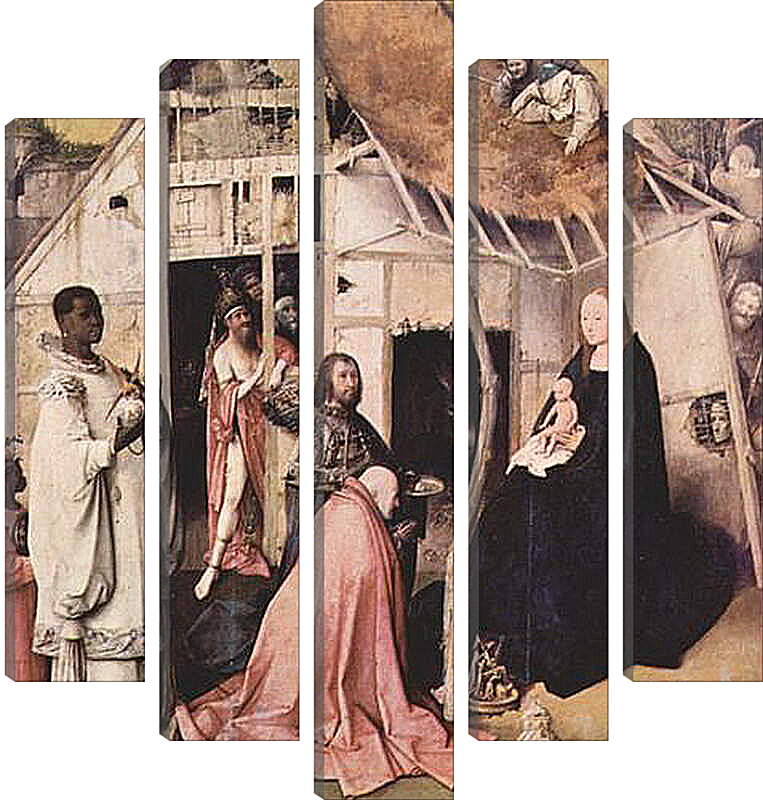Модульная картина - Epiphanie-Triptychon. Иероним Босх
