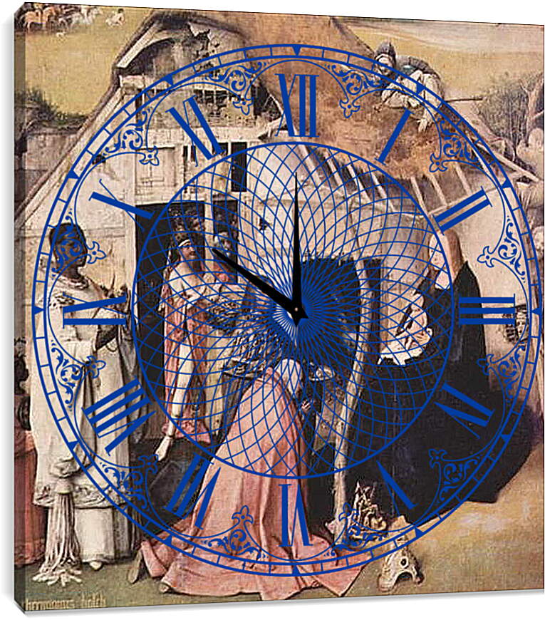 Часы картина - Epiphanie-Triptychon. Иероним Босх
