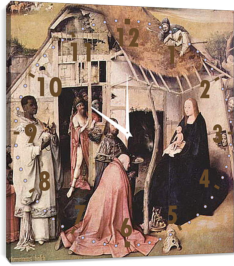 Часы картина - Epiphanie-Triptychon. Иероним Босх
