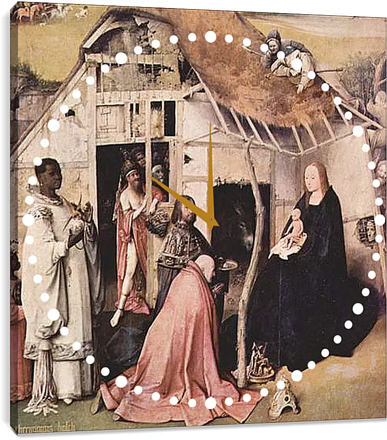 Часы картина - Epiphanie-Triptychon. Иероним Босх