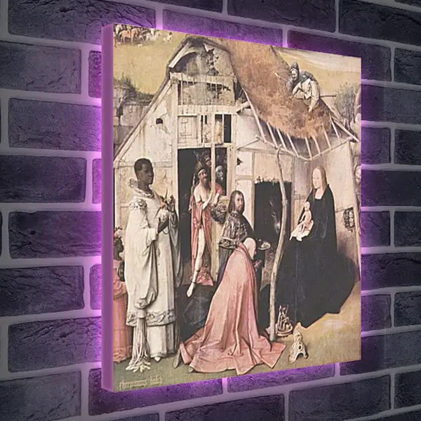 Лайтбокс световая панель - Epiphanie-Triptychon. Иероним Босх
