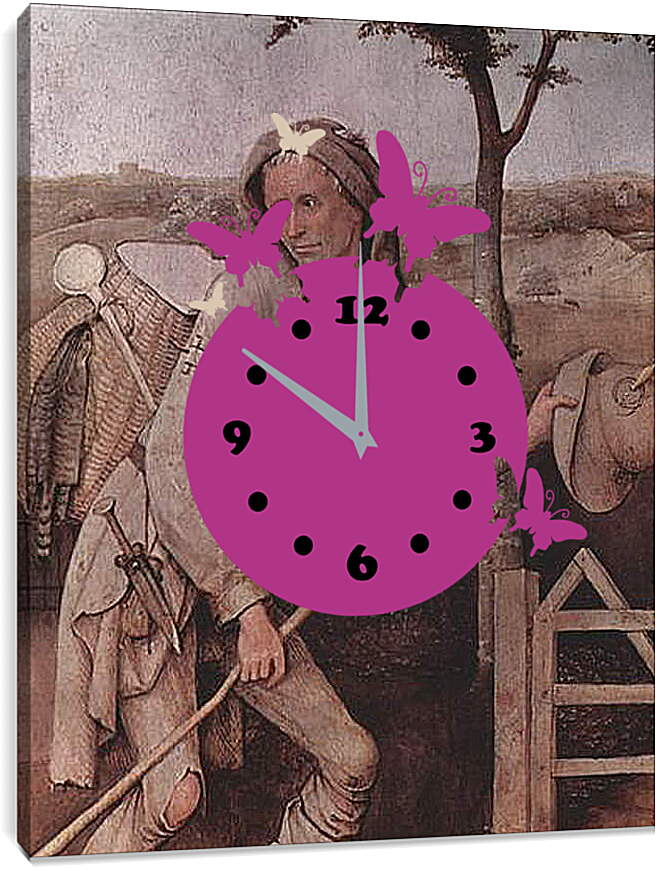Часы картина - Der Landstreicher. Блудный сын. Иероним Босх