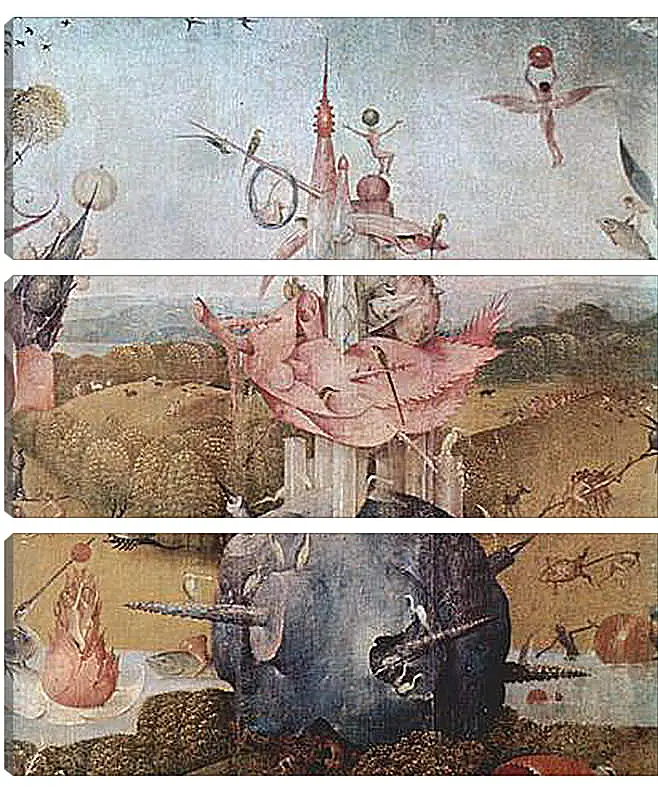 Модульная картина - Der Garten der Luste, Mitteltafel - Der Garten der Luste. Иероним Босх