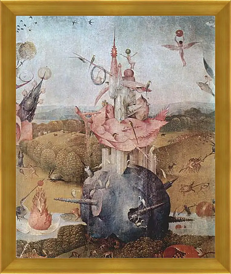 Картина в раме - Der Garten der Luste, Mitteltafel - Der Garten der Luste. Иероним Босх