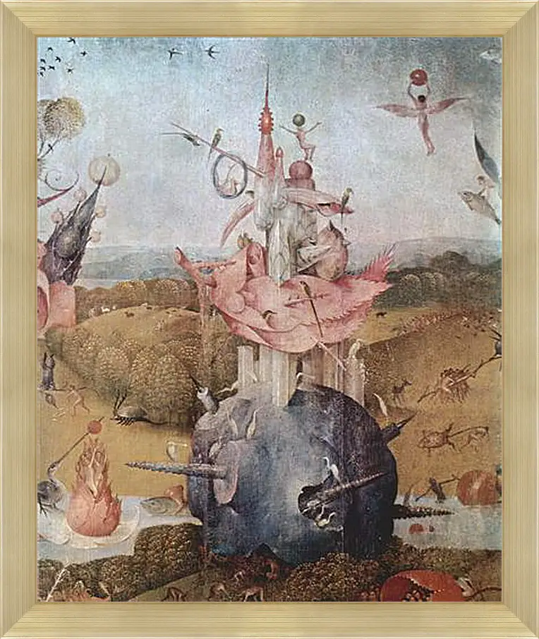 Картина в раме - Der Garten der Luste, Mitteltafel - Der Garten der Luste. Иероним Босх
