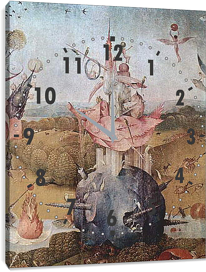 Часы картина - Der Garten der Luste, Mitteltafel - Der Garten der Luste. Иероним Босх
