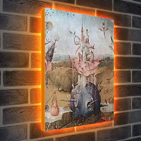 Лайтбокс световая панель - Der Garten der Luste, Mitteltafel - Der Garten der Luste. Иероним Босх