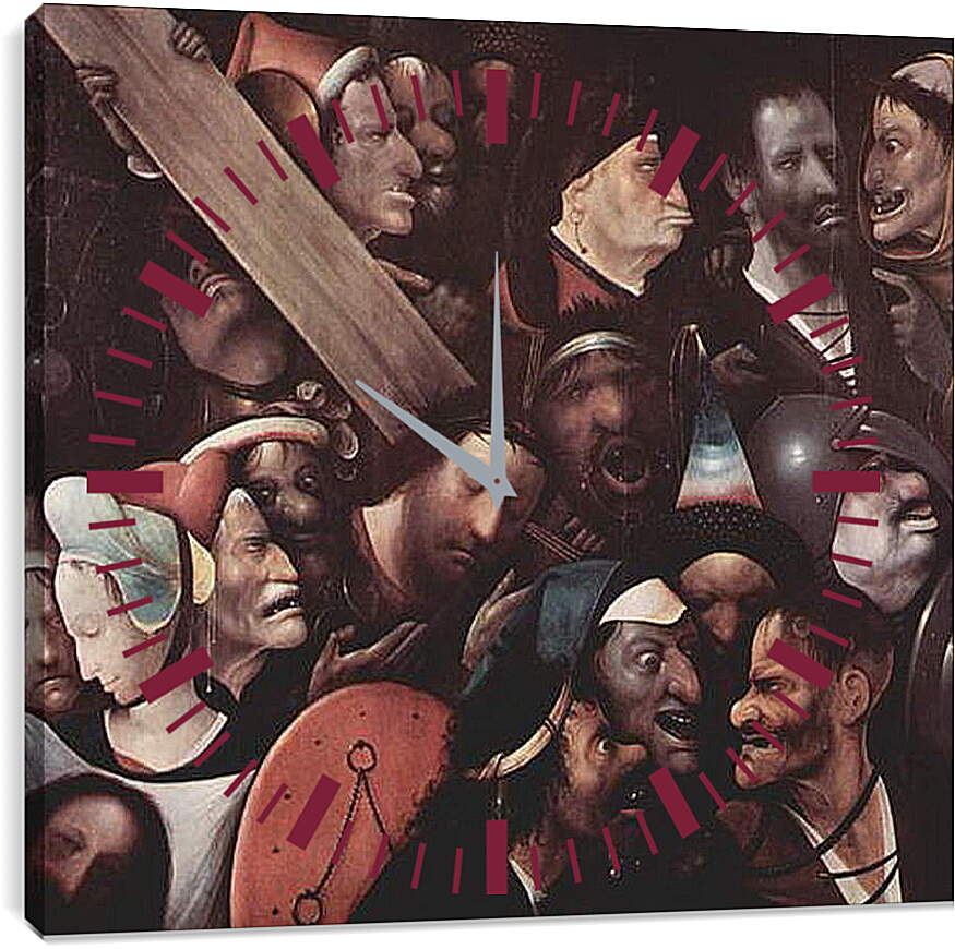Часы картина - Christ Carrying the Cross. Иероним Босх
