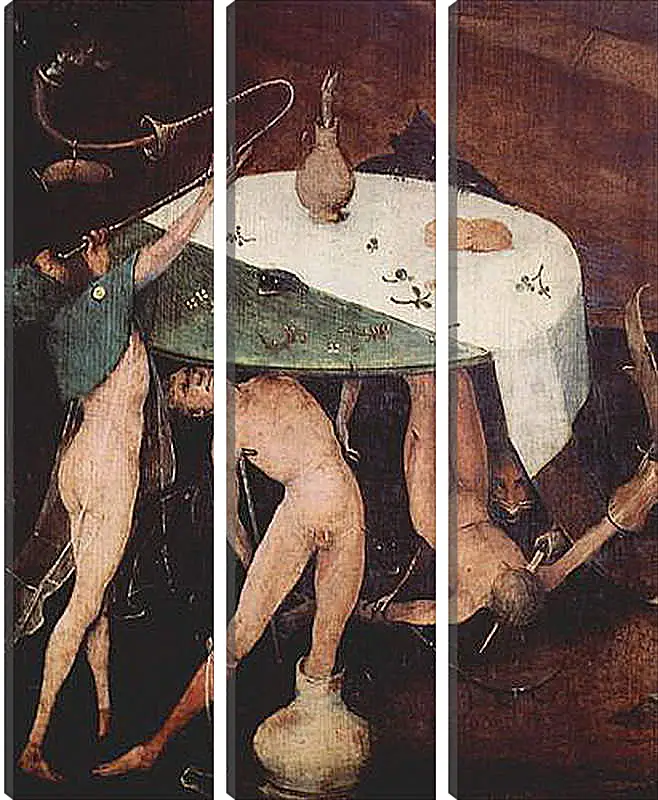 Модульная картина - Antoniusaltar, Triptychon, Mitteltafel - Versuchung des Hl. Antonius. Иероним Босх