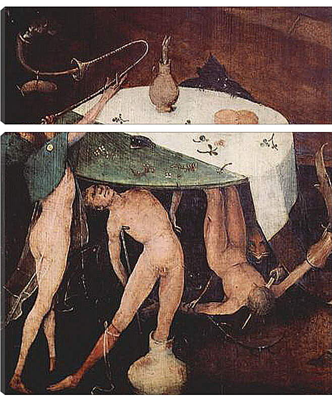 Модульная картина - Antoniusaltar, Triptychon, Mitteltafel - Versuchung des Hl. Antonius. Иероним Босх
