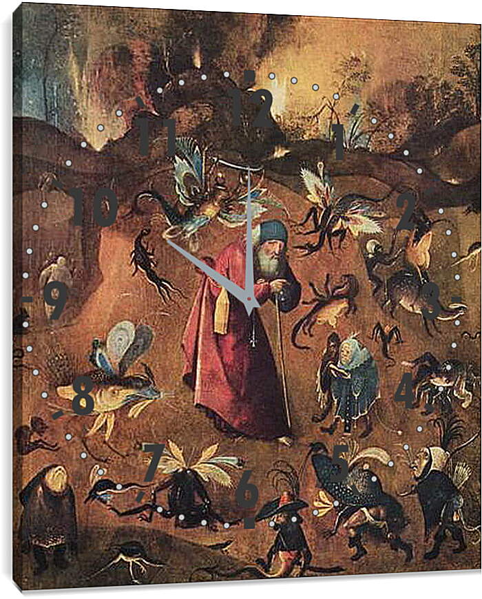 Часы картина - Versuchung des Hl. Antonius. Иероним Босх

