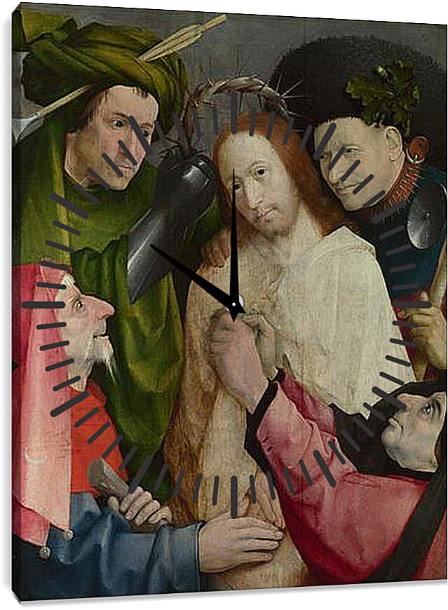 Часы картина - Christ Mocked (The Crowning with Thorns). Иероним Босх
