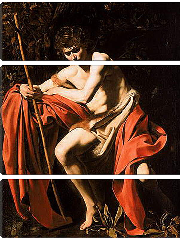 Модульная картина - Иоанн Креститель. Микеланджело Караваджо
