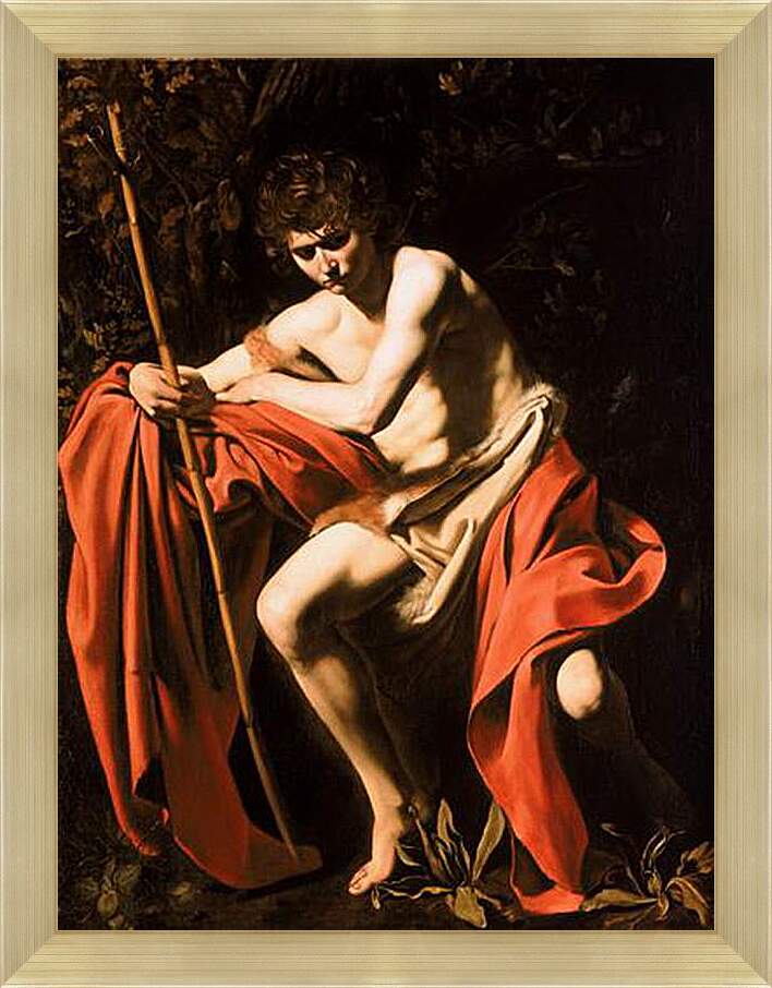Картина в раме - Иоанн Креститель. Микеланджело Караваджо
