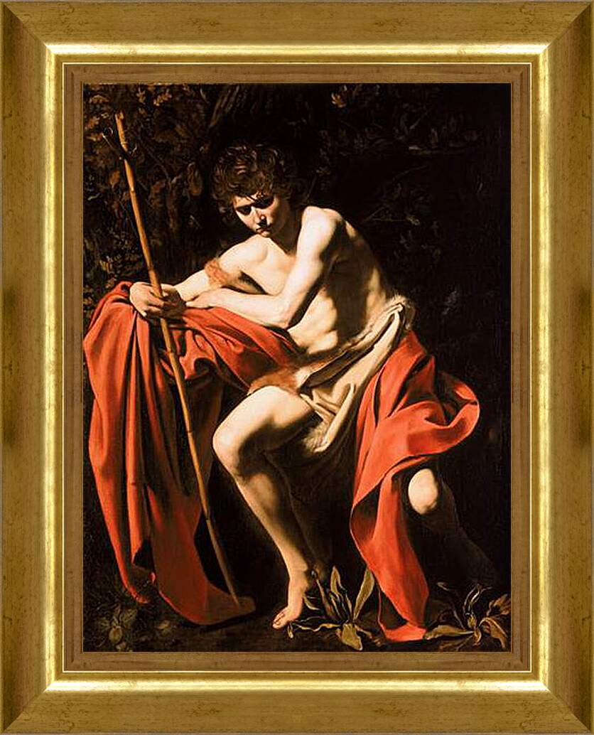 Картина в раме - Иоанн Креститель. Микеланджело Караваджо
