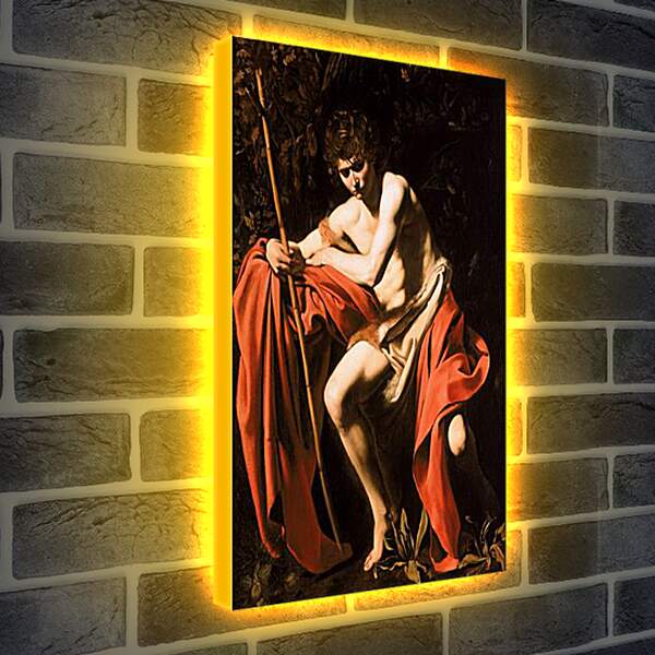 Лайтбокс световая панель - Иоанн Креститель. Микеланджело Караваджо
