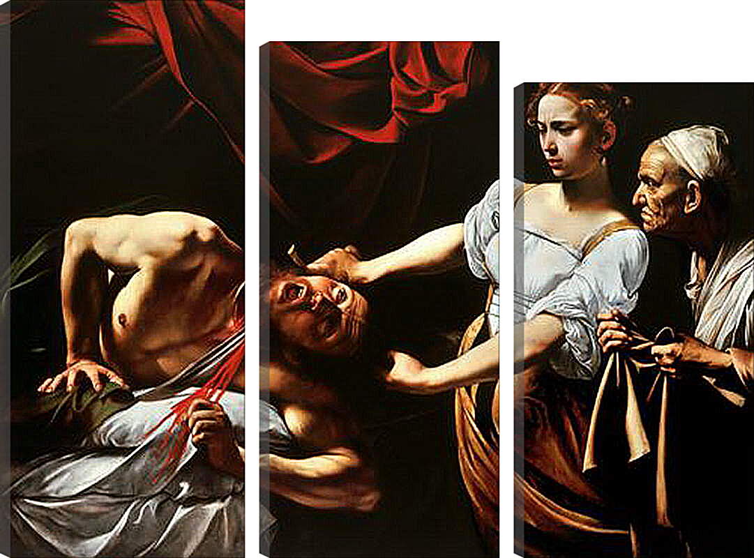 Модульная картина - Юдифь отсекает голову Олоферну. Микеланджело Караваджо
