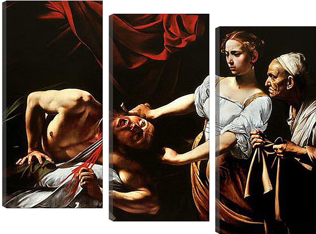 Модульная картина - Юдифь отсекает голову Олоферну. Микеланджело Караваджо
