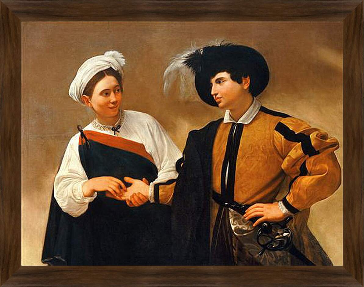 Картина в раме - Гадалка. Микеланджело Караваджо
