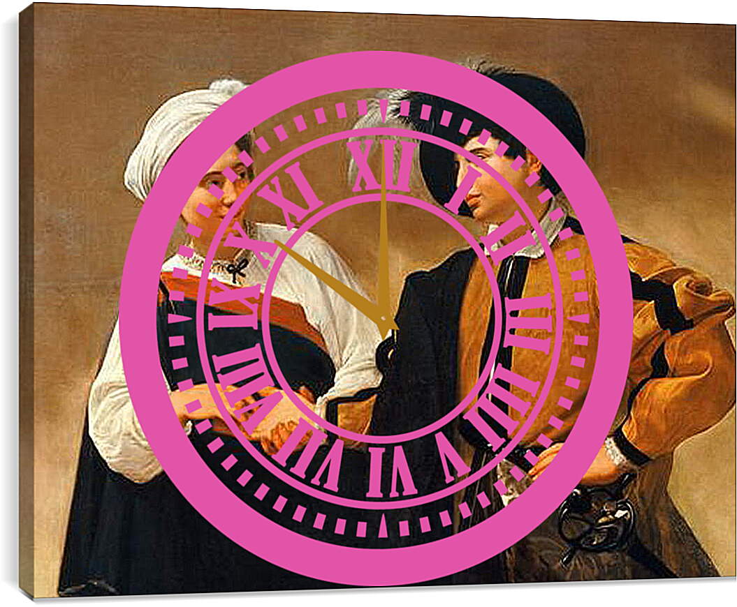 Часы картина - Гадалка. Микеланджело Караваджо
