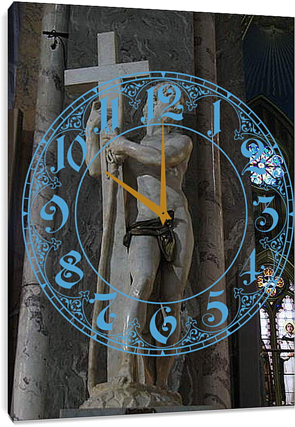 Часы картина - Христос, несущий крест. Микеланджело Караваджо
