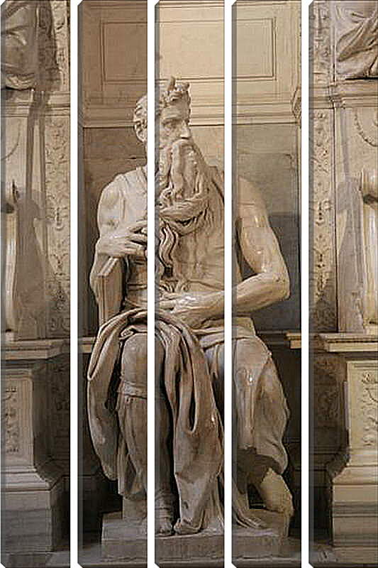 Модульная картина - Моисей. Микеланджело Караваджо

