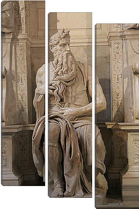 Модульная картина - Моисей. Микеланджело Караваджо

