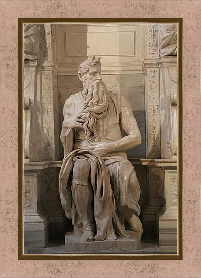Картина в раме - Моисей. Микеланджело Караваджо
