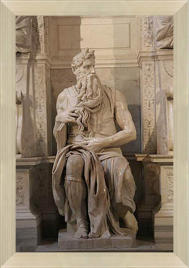 Картина в раме - Моисей. Микеланджело Караваджо
