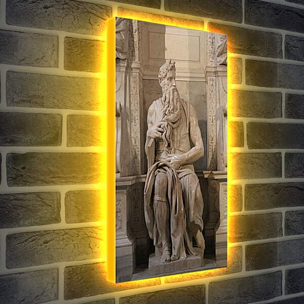 Лайтбокс световая панель - Моисей. Микеланджело Караваджо
